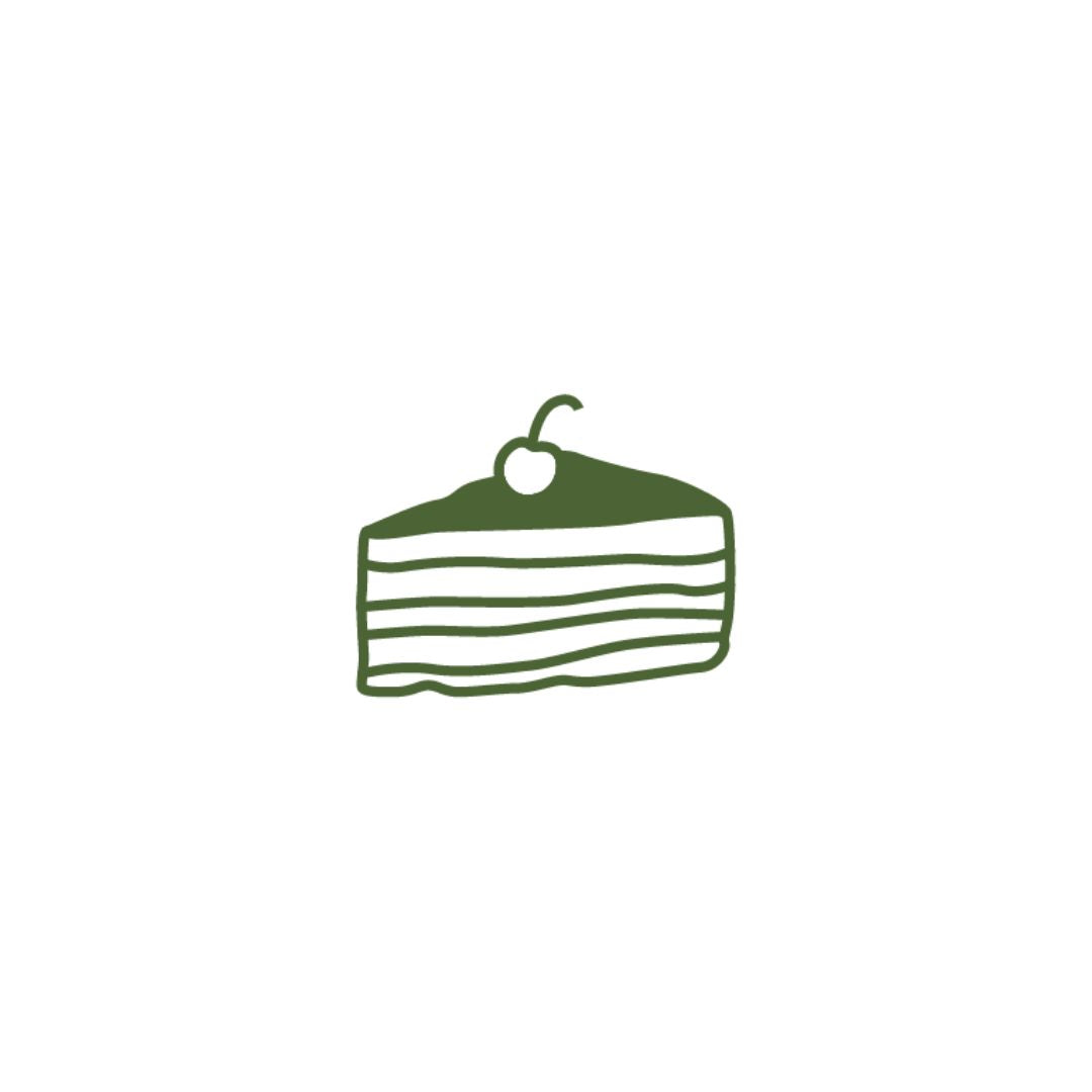 Matcha pastries illustration