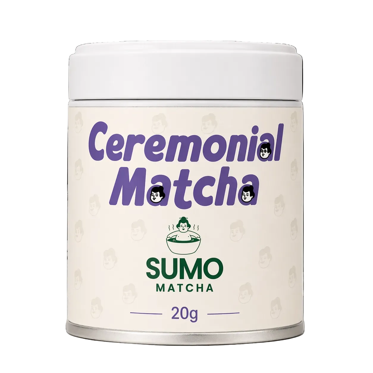 Sumo Matcha ceremonial matcha container on a white background