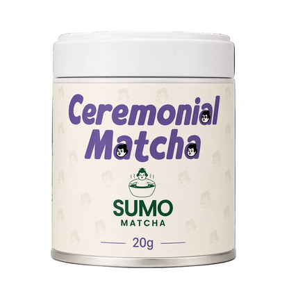 Sumo Matcha ceremonial matcha container on a white background