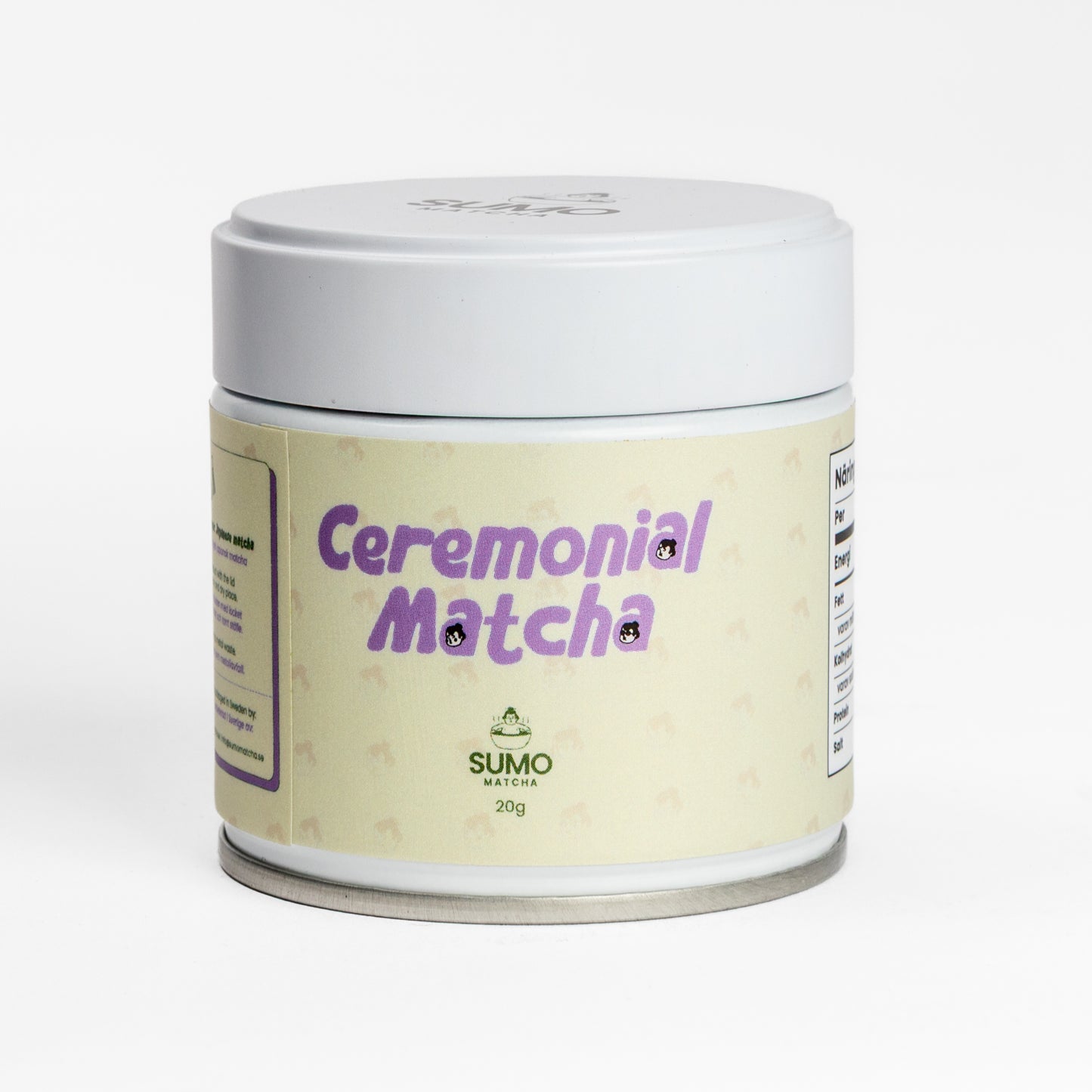 Container of Sumo Ceremonial Matcha on a white background